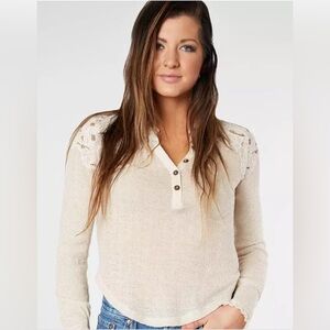 Free People Easy Breezy Henley Top